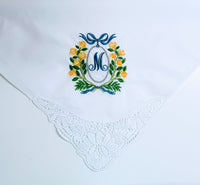 Embriodered Wedding Hankerchief