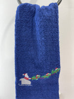 Christmas Santa's with his Gators Embroidered Towel