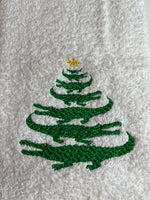 Christmas Gator Tree Towel