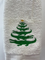 Christmas Gator Tree Towel