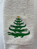 Christmas Gator Tree Towel