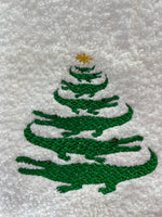 Christmas Gator Tree Towel