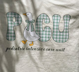 PICU Goose T-Shirt Pediatric Intensive Care Unit DTF Graphic T-shirt