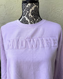 Embriodered Puff Embossed Midwife/Profession Sweatshirt (sideseam optional)