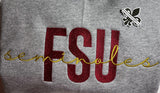 Bold SEMINOLES Embriodered Sweatshirt