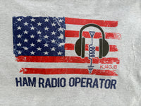American Flag Ham Radio Operator T-shirt with or without call sign
