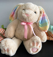 Medium Smooth Fluffy Bunny with Rainbow Ears