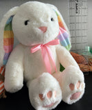 Medium Smooth Fluffy Bunny with Rainbow Ears