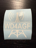 Amateur Radio Tower with Call Sign Decal