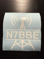 Amateur Radio Tower with Call Sign Decal
