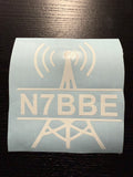 Amateur Radio Tower with Call Sign Decal