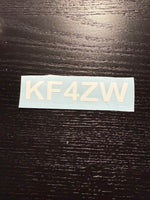 Amateur Radio Call Sign Vinyl Decals
