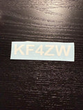 Amateur Radio Call Sign Vinyl Decals