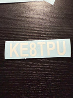 Amateur Radio Call Sign Vinyl Decals