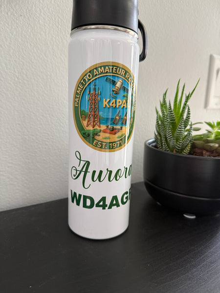 PARC Hoppers Logo Wide Mouth 22 ounce Stainless Steel Sports Water Bottle with Straw