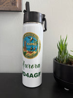 PARC Hoppers Logo Wide Mouth 22 ounce Stainless Steel Sports Water Bottle with Straw