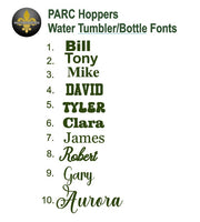PARC Hoppers Logo Wide Mouth 22 ounce Stainless Steel Sports Water Bottle with Straw