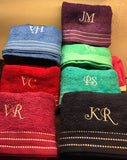 Embroidered Name or Initials on Towels