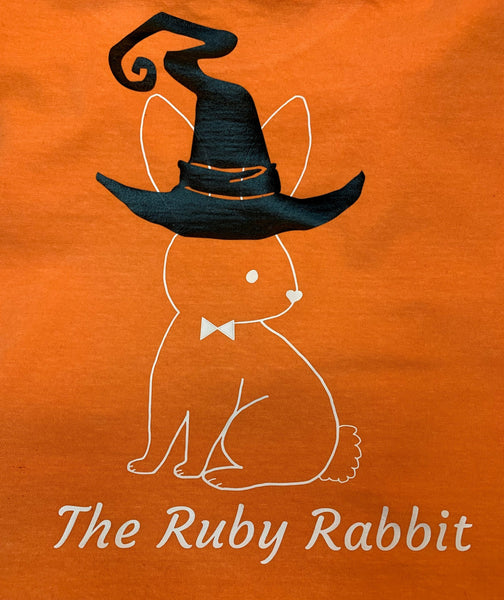 Ruby Rabbit Signature Logo - Halloween Witch Bunny