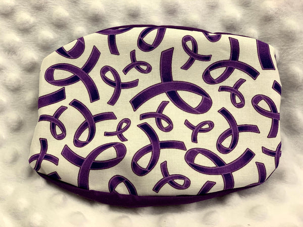 Washable Face Mask with Pocket - Lupus/Alzheimer's Awareness Ribbon