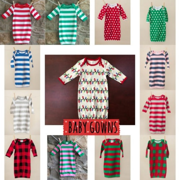 Pre-Order Christmas Baby Gowns (coordinates with design sets 2,3 & relaxed)