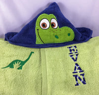 Character Hooded Towels - Dinosaur