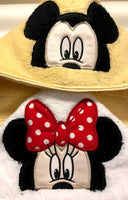 Character Hooded Towels - Mr. Mouse & Mrs. Mouse