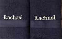 Embroidered Name or Initials on Towels